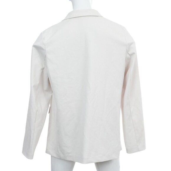 Uniqlo Women’s L UV Off White Lightweight Blazer Jersey Jacket NWT Avant Garde - Picture 3 of 8
